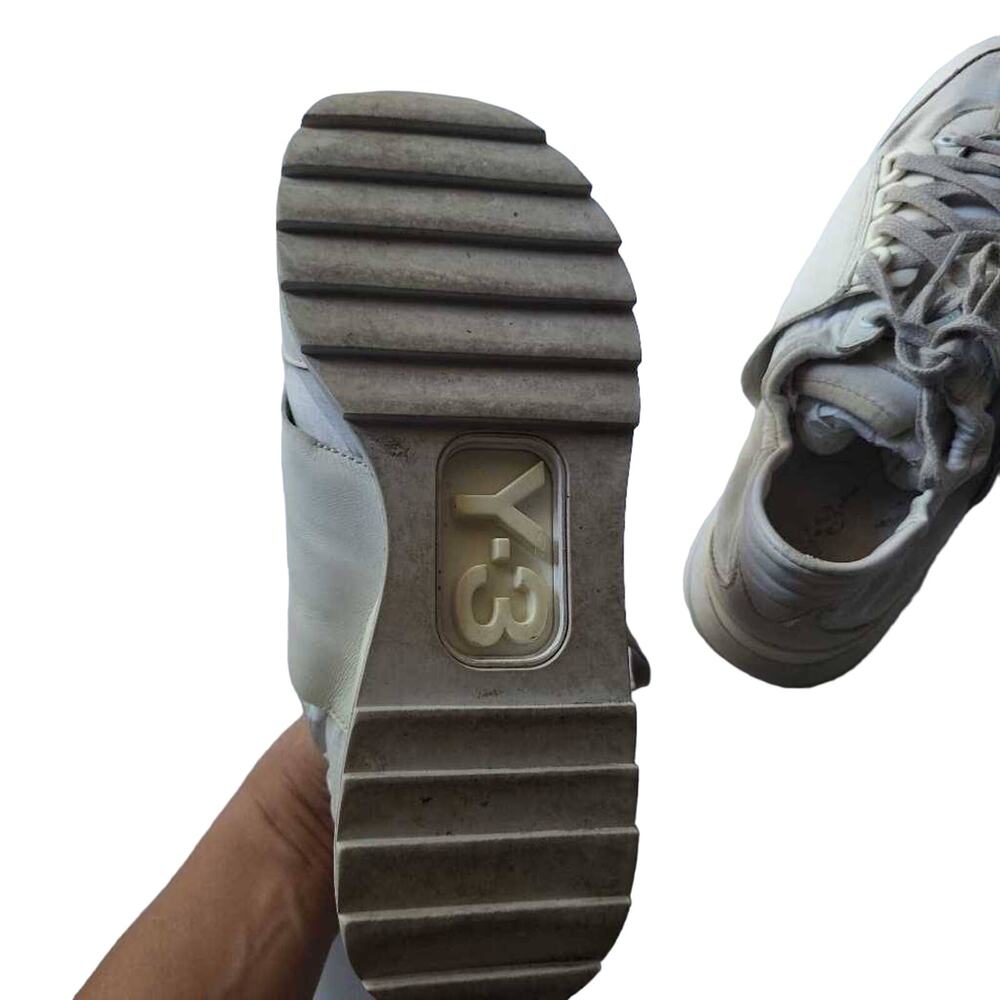 Adidas Y-3 Mens Sneakers Shoes Off White Mid Top Lace Up 2016 Athletic 6M - Picture 5 of 7